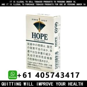Hope Cigarettes Super Lights 6mg 10 Pack Price In Australia